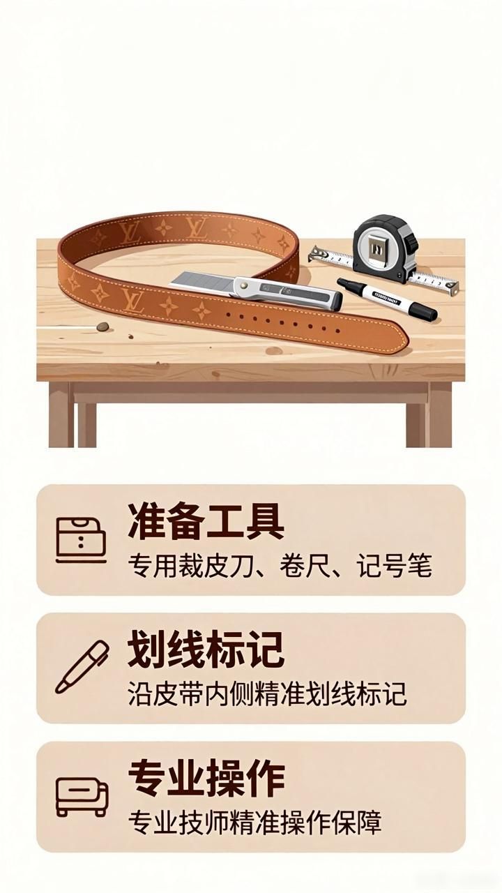 腰带坏了怎么修_LV腰带皮带剪短打孔维修修复翻新_腰带翻新方法